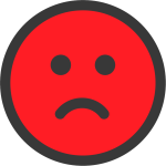 sad red face